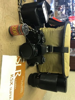 Vintage Sears Ksx 35mm Slr Film Camera Kit