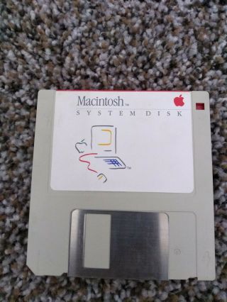 1984 Apple Macintosh 128k System Software Disk