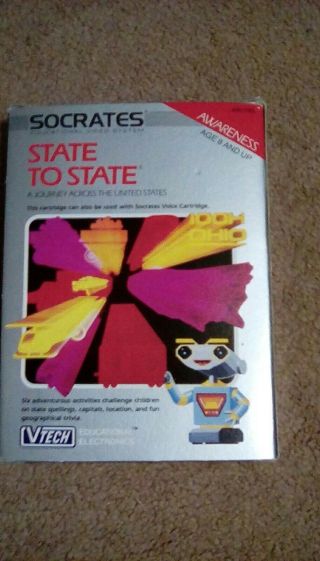Vintage 1988 Socrates Educational Video System State To State Cartridge.