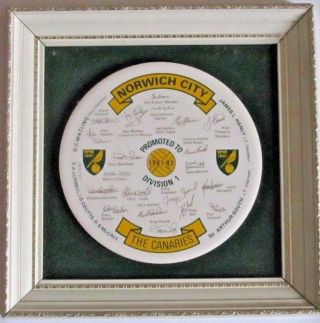 Vintage.  Norwich City 1981/82 Promotion Plate.  Item