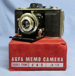 Vintage Agfa Ansco Memo Camera - Agfa Memar F4.  5 Lens W/original Box
