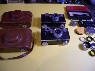Classic Vintage Argus C3 35mm Rangefinder Cameras 2 - Cameras 50mm F/3.  5 W/extras