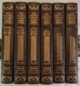 Easton Press Leather 6v Set The Decline And Fall Of The Roman Empire Gibbon