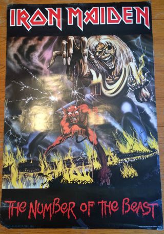 Iron Maiden Vintage Poster 1982 The Number Of The Beast 304 P3342