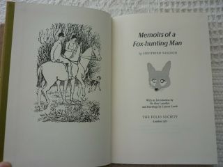 Folio Society Memoirs of a Fox - hunting Man 1979 Siegfried Sassoon 2