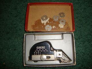 Vintage Greist Decorative Zigzagger Sewing Machine Attachment Accessories & Box