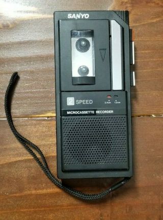 Vintage Sanyo 2 Speed Micro Cassette Tape Recorder M5430a
