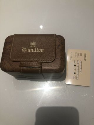 Hamilton Vintage Brown Leather Watch Box.