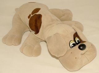Tonka - Pound Puppies - Gray W/ Dark Brown Spots - 18 " Dog Vintage 1985