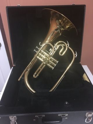 Vintage Blessing Marching French Horn With Case