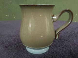 Denby Seville Brown Vintage Footed Mug Cup Circles Dots 4 5/8 " 12 Oz