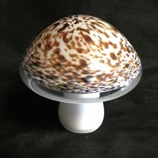 ✨ A Stunning Vintage ‘wedgwood’ Speckled Art Glass Mushroom/toadstool ✨