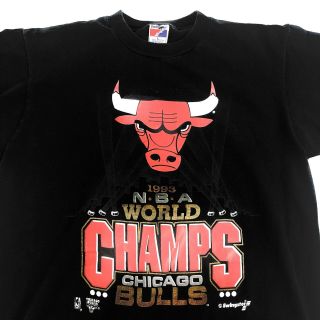 Vintage Vtg Chicago Bulls 1993 Nba Champions T Shirt Mens Made In Usa (24)