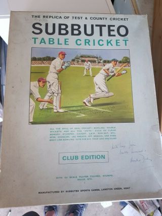 Vintage Subbuteo Table Cricket Set - & Complete With