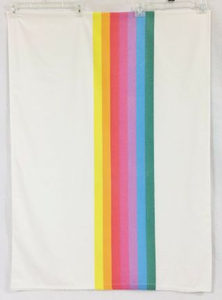 Vintage Wamsutta Utracale Rainbow Twin Flat Sheet Gvuc Made In Usa