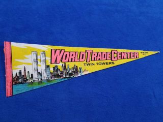 Vintage York City World Trade Center Twin Towers 1976 Souvenir Pennant (p2