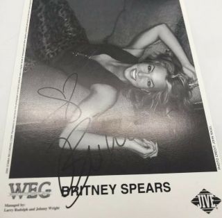 Britney Spears Signed Photo Autographed Vintage Jive Records Authentic Autograph