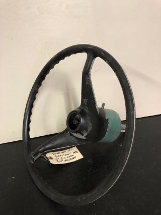 1950’s Vintage Boat Steering Wheel/column 15”dia Wheel/ 4”dia Helm/ (3/4) ” Shaft