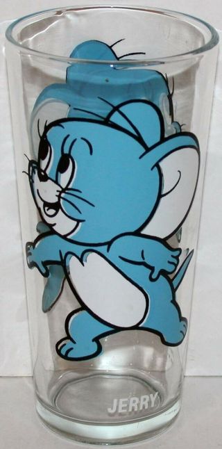 Vintage Character Glass Jerry Pepsi Collector Series Tom And Jerry 1975 Mgm Inc