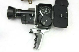 Paillard Bolex P3 8mm Movie Camera with Som - Berthiot f1.  9 8 - 40mm Zoom Lens 4
