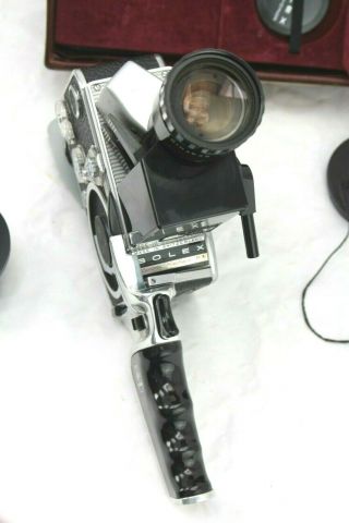 Paillard Bolex P3 8mm Movie Camera with Som - Berthiot f1.  9 8 - 40mm Zoom Lens 7