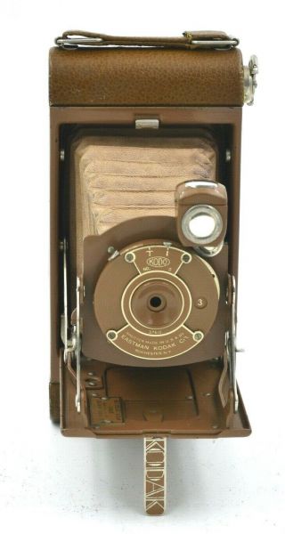 Vintage Brown / Brown Bellows No.  1 Pocket Kodak Junior Folding Camera,  C - 1929