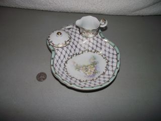 Vintage Hand Painted Nippon Tea Set? Breakfast Bowl? Small Pitcher & Lidded Area