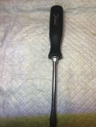 Vintage Snap - On Black Handle Slotted Flat Tipped Screwdriver Ssd4 - Made In Usa