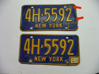 Vintage York License Plate 1972 See Photo 