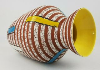1950 ' s Vintage BAY KERAMIK Vase 607/25 Bodo Mans West German Pottery Fat Lava 6
