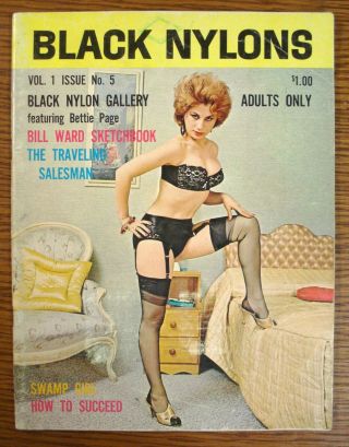 Black Nylons Vol.  1 Issue 5 1962 Bettie Page Vintage Erotica Cheesecake