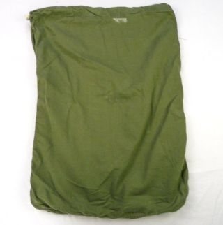 Vintage Us Army Military Green Drawstring Laundry Duffle Bag Cloth 23 " X 29 "
