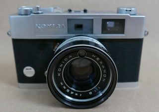 Konica Auto S2 W/ 45mm Hexanon F1.  8 Lens,  Film,  See Photos.  Case
