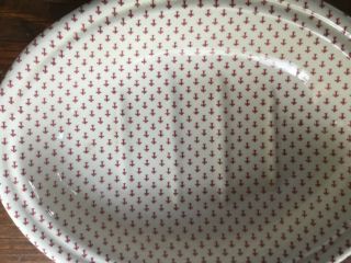 Vintage Crabtree & Evelyn Soap Dish WHITE and RED 7