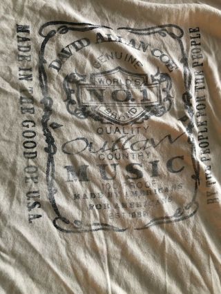 Vintage David Allan Coe Tour T - Shirt Dac Outlaw Country 80s