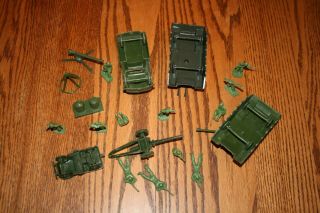Vintage Payton Army Tank,  Truck,  Jeep,  Gun,  and Soldiers B - Marx MPC TImmee 5
