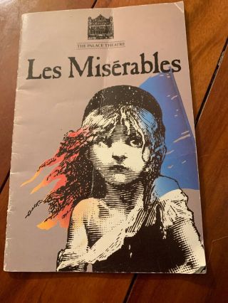Vintage Les Miserables The Palace Theatre Program Guide Cameron Mackintosh 1985