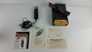 Vintage Black Oster Hair And Beard Finisher Clippers - Model 59 - 01e Made In Usa
