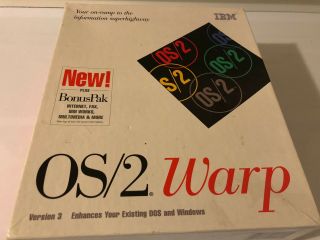 Ibm Os/2 Warp V3.  0,  Bonus Pack Open Box Cd - Rom 3.  5 " Install Disks P83g8102