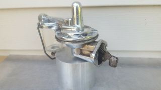 Vintage Ford Flathead Chrome Mechanical Fuel Pump Made In Usa