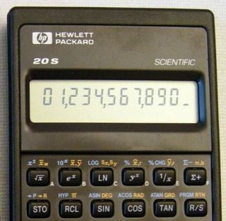 Vintage Hewlett - Packard 20s Scientific Calculator,  With Pouch