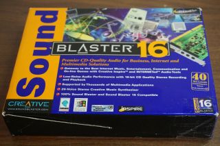 Sound Blaster 16 (ct4170) Isa 16bit,  Boxed,  Full (manuals,  Cd,  Floppy Disks)