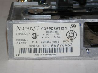 Vintage Archive 2150S LR56637 Desktop Computer PC Internal Cartridge Tape Drive 4