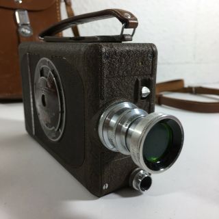Auto Master Filmo 16mm Movie Camera Vintage W/ Leather Case
