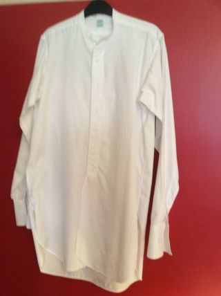 Vintage Ww2 British Army Officer’s White Detached Collar Dress Or Mess Shirt