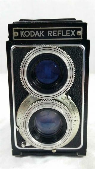 Vintage Kodak Reflex Camera Anastar F= 3.  5 80mm Lens With Case