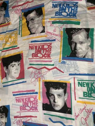 Vintage 1990 Kids On The Block Twin Bed Sheet Nkotb