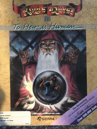 Kings Quest 3 Sierra Big Box - To Heir Is Human For The Commodore Amiga.
