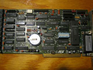 AST SixPakPlus 384KB RAM Card for IBM PC XT 5150 5160 8 - bit ISA Drivers RTC 3