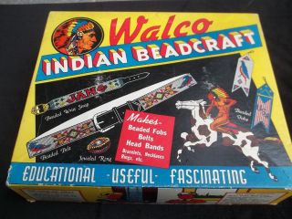 Indian Walco Beadcraft Kit Loom Make Beaded Jewelry Vintage Beading Crafts 2